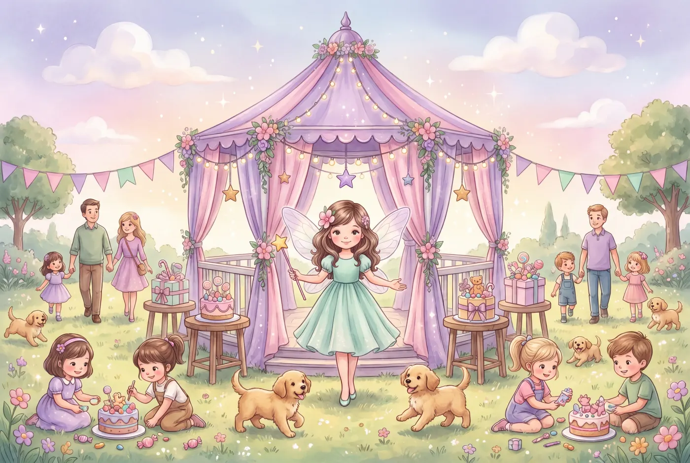 A warm community moment around a Little Fairy carton cake